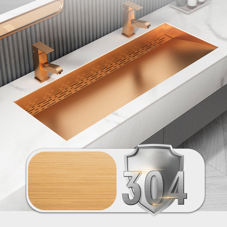 Modern Style Bathroom Sink Stainless Steel Rectangular Bathroom Sink with Hose