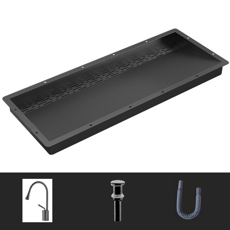 Modern Style Bathroom Sink Stainless Steel Rectangular Bathroom Sink with Hose