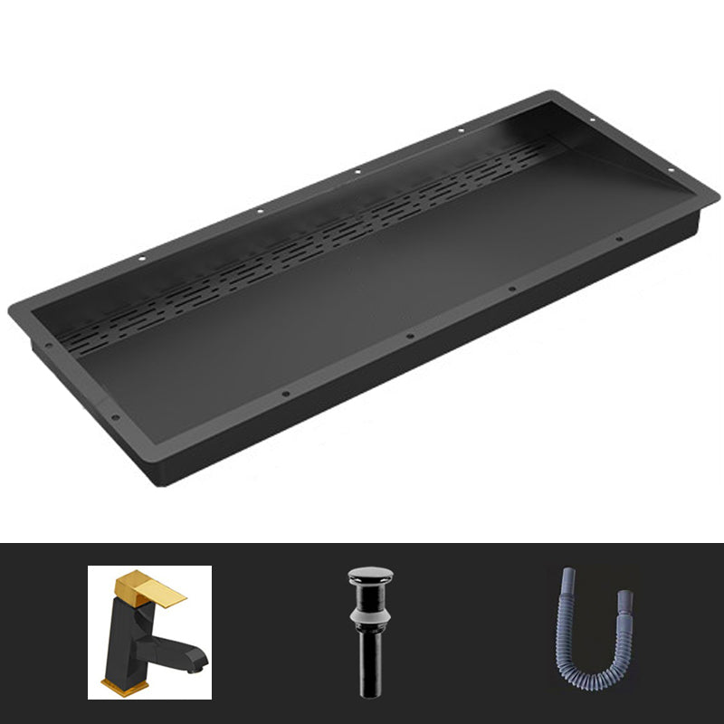 Modern Style Bathroom Sink Stainless Steel Rectangular Bathroom Sink with Hose