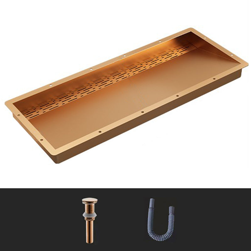 Modern Style Bathroom Sink Stainless Steel Rectangular Bathroom Sink with Hose