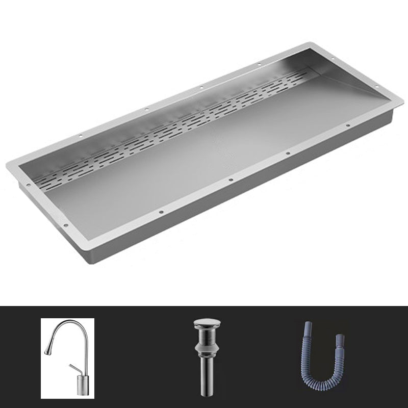 Modern Style Bathroom Sink Stainless Steel Rectangular Bathroom Sink with Hose