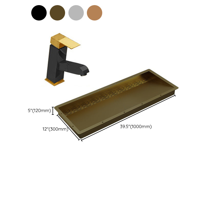 Modern Style Bathroom Sink Stainless Steel Rectangular Bathroom Sink with Hose