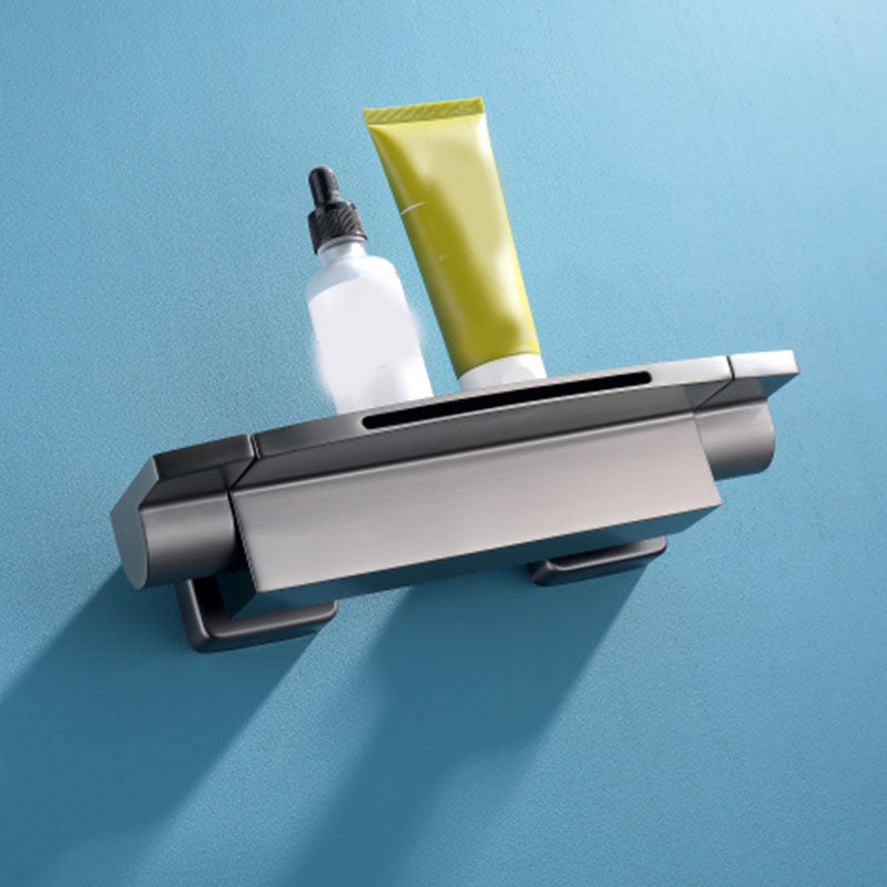 Wall Mounted Metal Tub Filler Double Handles Waterfall Faucet