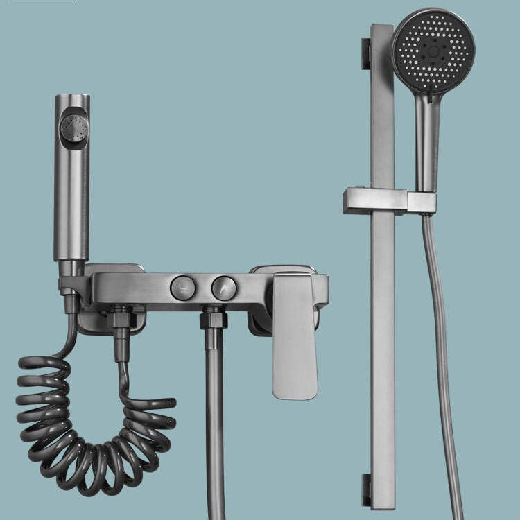 Contemporary Tub Filler Trim Wall Mount with Handshower and Hose