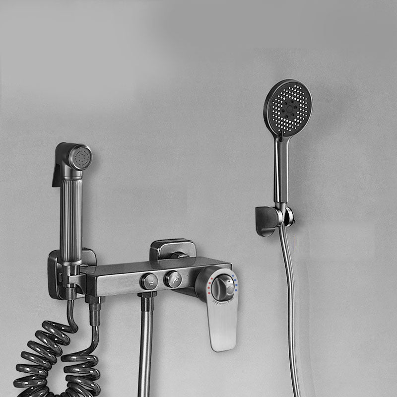 Contemporary Tub Filler Trim Wall Mount with Handshower and Hose