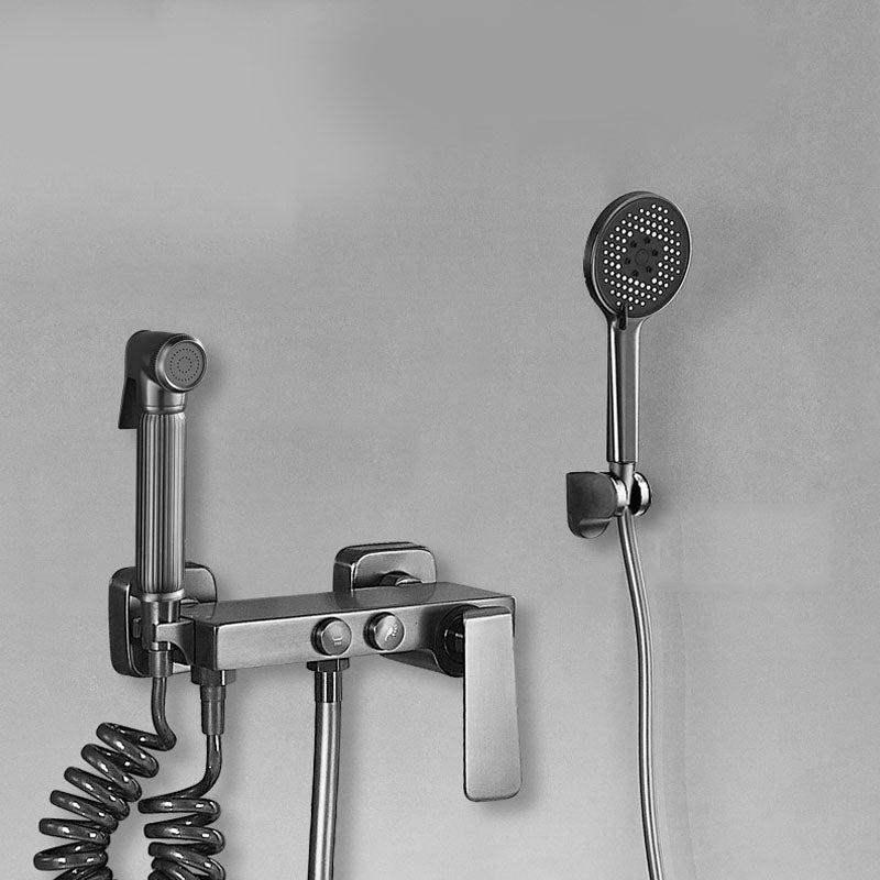 Contemporary Tub Filler Trim Wall Mount with Handshower and Hose