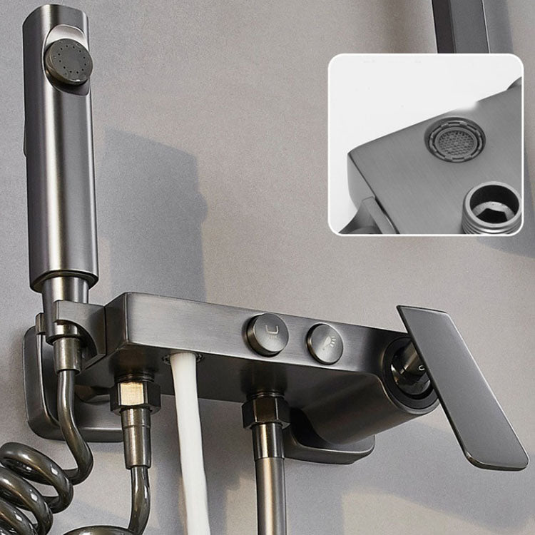 Contemporary Tub Filler Trim Wall Mount with Handshower and Hose