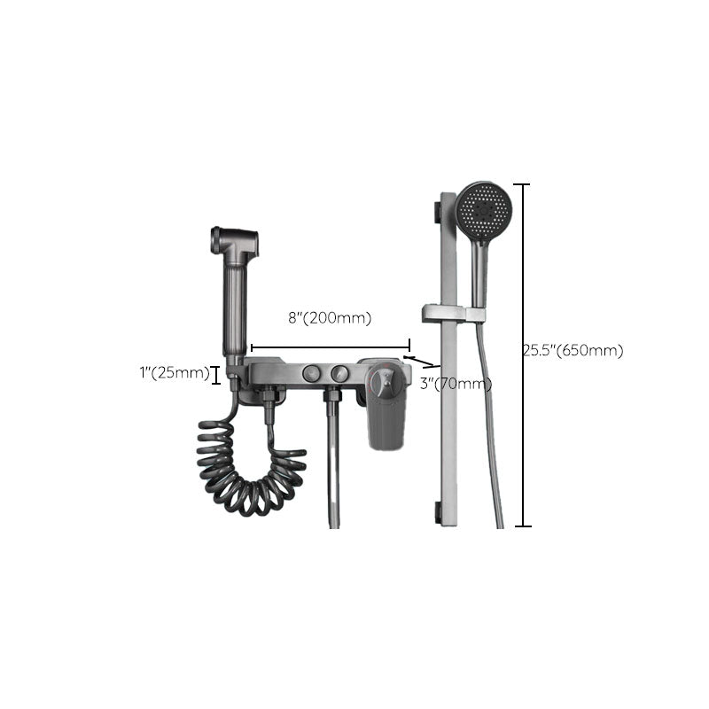 Contemporary Tub Filler Trim Wall Mount with Handshower and Hose