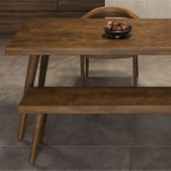 Simplicity Style Dinette Table Solid Wood Rectangle Dining Room Table in Brown