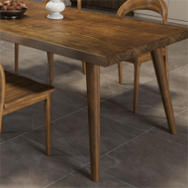 Simplicity Style Dinette Table Solid Wood Rectangle Dining Room Table in Brown