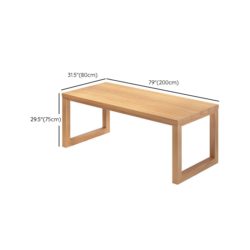 Simplicity Style Dinette Table Rectangle Solid Wood Dinner Table in Natural