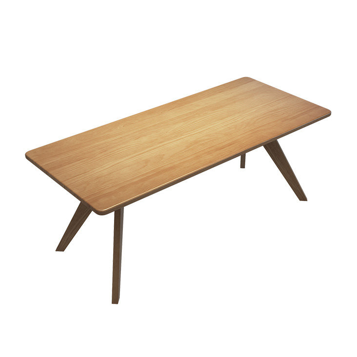 Industrial Style Dinette Table Solid Wood Rectangle Dinner Table in Brown