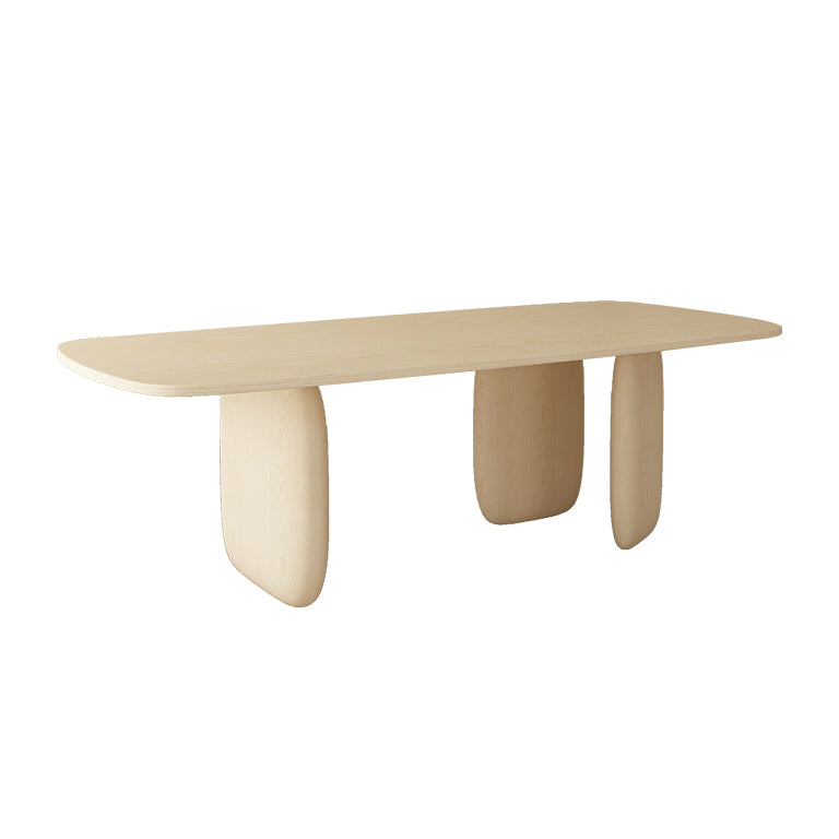 Contemporary Rectangle Dinner Table Dining Room Solid Wood Dining Table