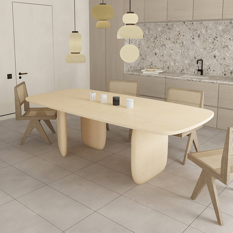 Contemporary Rectangle Dinner Table Dining Room Solid Wood Dining Table