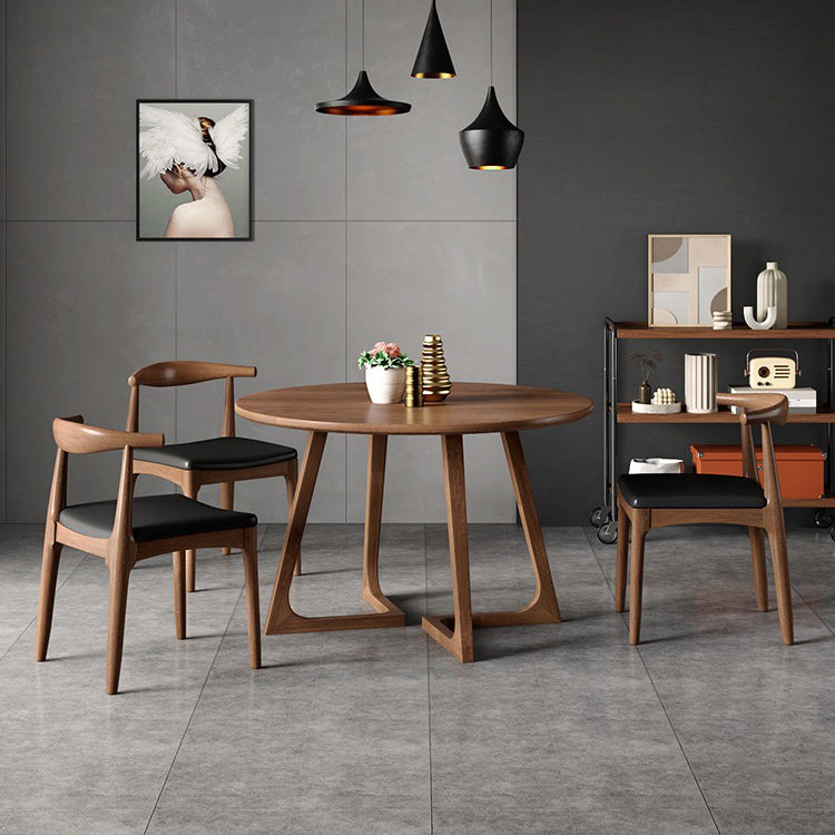 Kitchen Dinner Table Dining Room Round Wood Top Dining Table