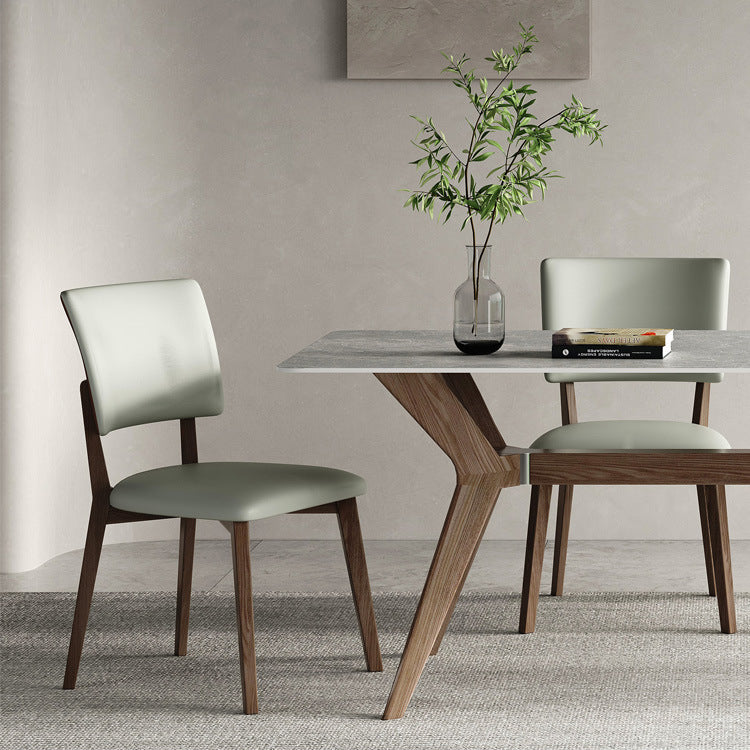 Industrial Dinner Table Stone Rectangle Dining Site Table in Grey