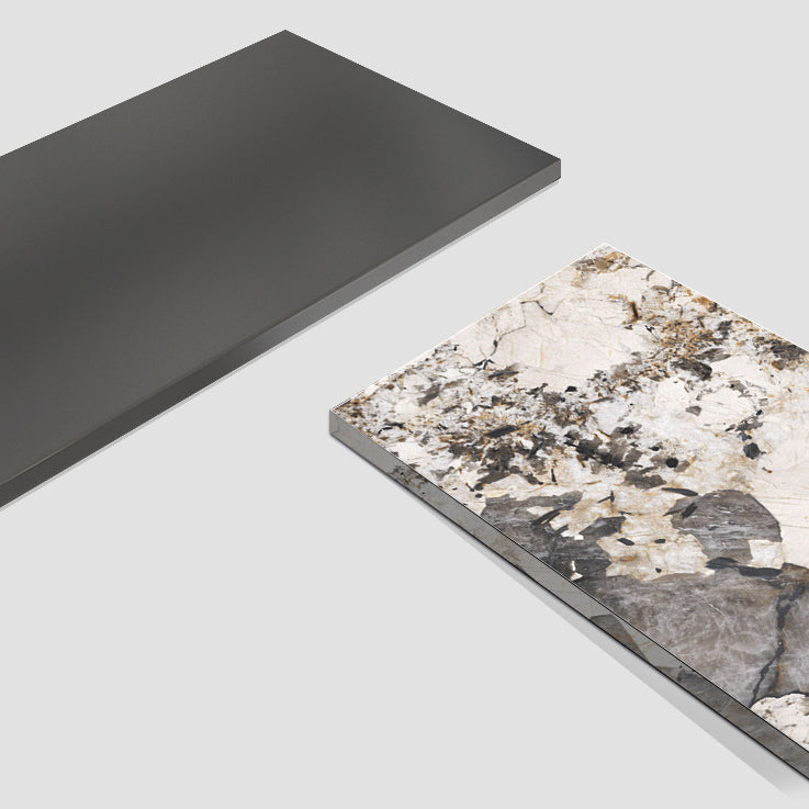 Industrial Dinner Table Stone Rectangle Dining Site Table for Dining Room
