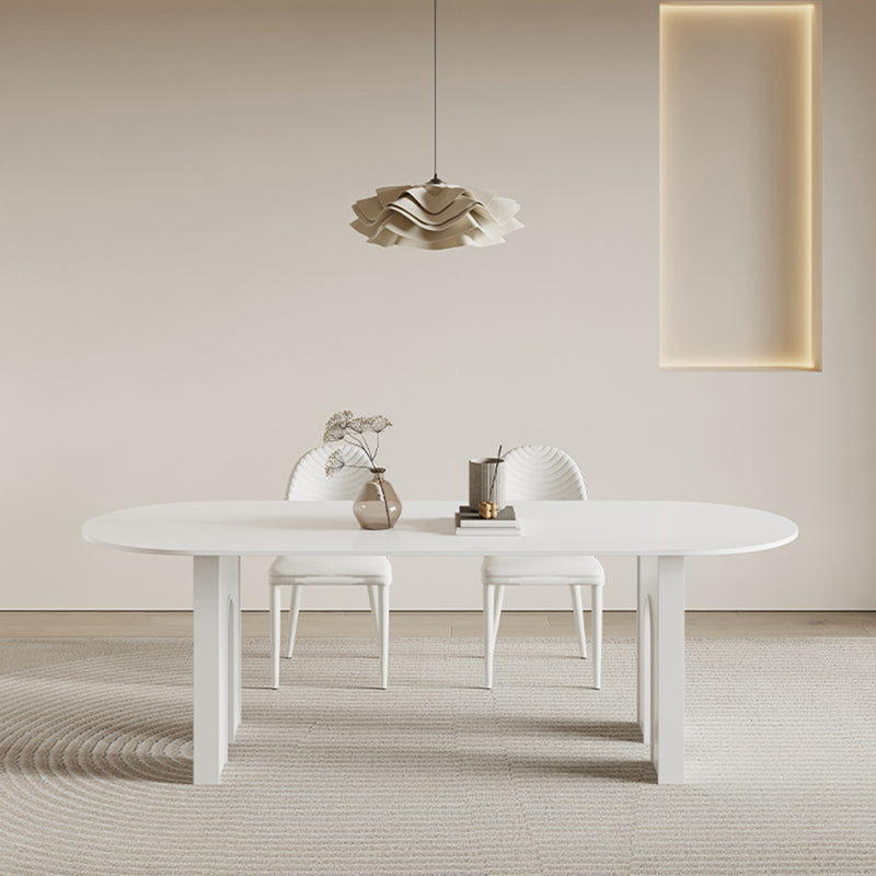 Dining Room Dinner Table Kitchen Stone Dining Table in White