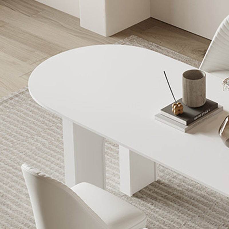 Dining Room Dinner Table Kitchen Stone Dining Table in White