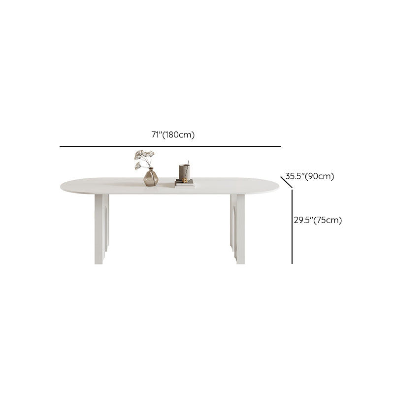 Dining Room Dinner Table Kitchen Stone Dining Table in White