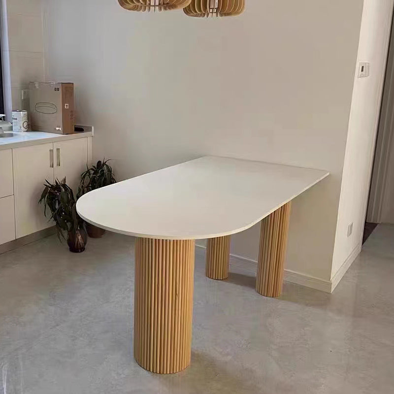 Simple Rectangle Dinner Table Dining Room Solid Wood Dining Table