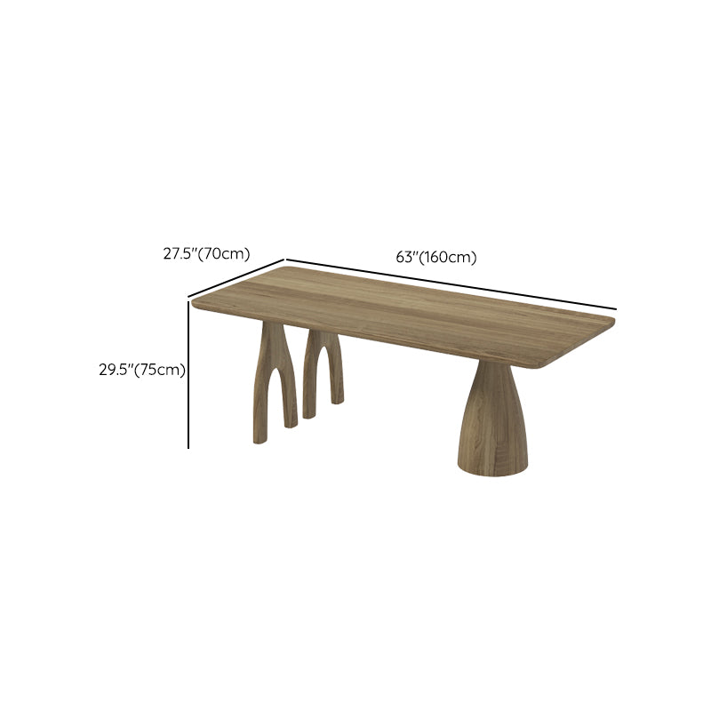 Dining Room Rectangle Dinner Table Pine Solid Wood Dining Table