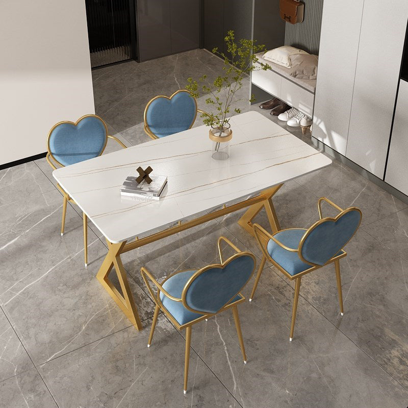 Dining Room Stone Dining Table Luxury Rectangle Dinner Table