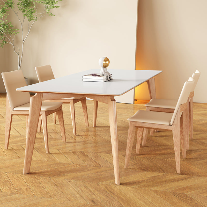 Sintered Stone Dining Table Rectangle Modern Dinner Table for Dining Room