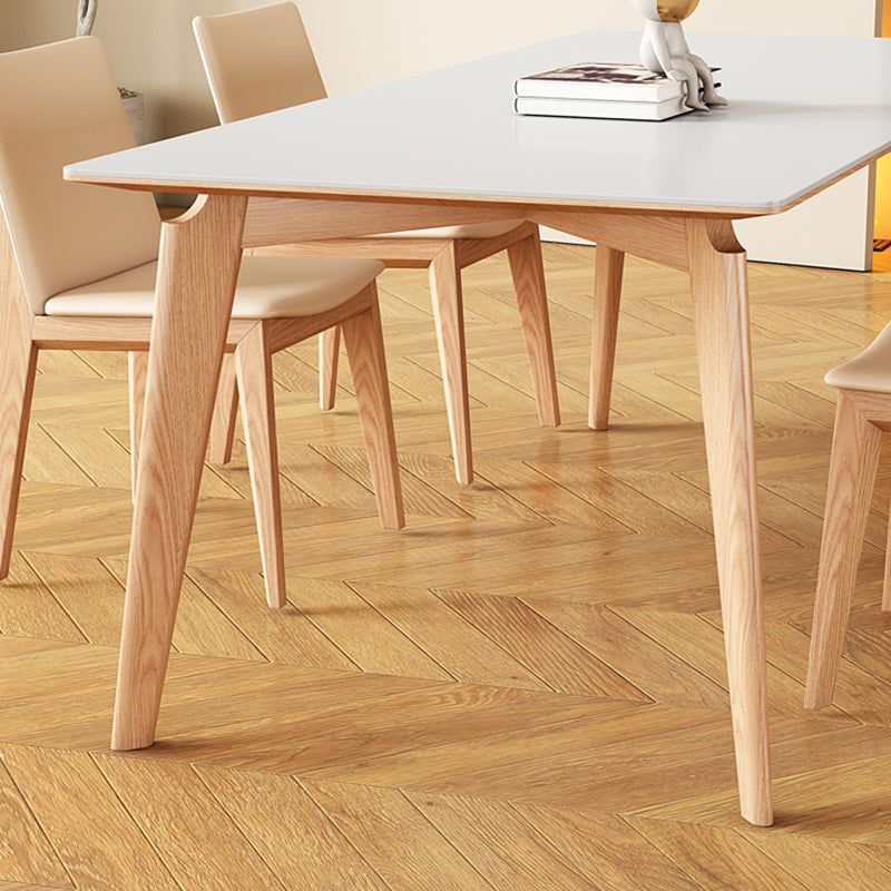 Sintered Stone Dining Table Rectangle Modern Dinner Table for Dining Room