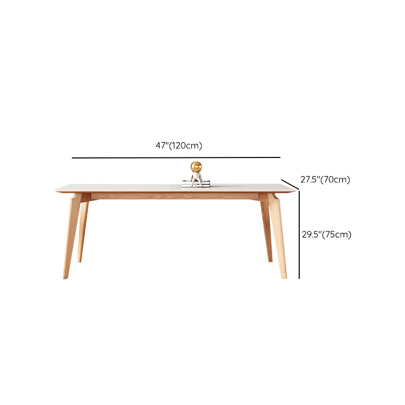 Sintered Stone Dining Table Rectangle Modern Dinner Table for Dining Room