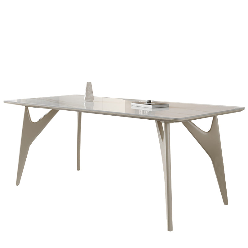 Contemporary Kitchen Dinner Table 4 Legs Rectangle Dining Table