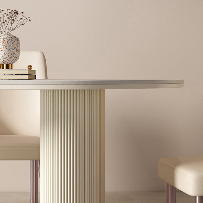 Oval Double Pedestal Dining Table Contemporary Kitchen Dinner Table