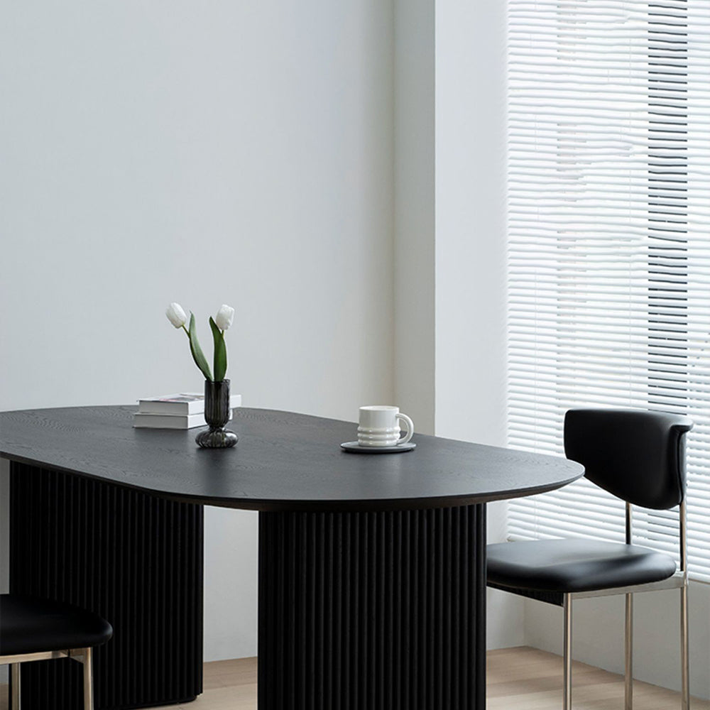Modern Oval Dining Table Solid Wood Dinner Table for Dining Room