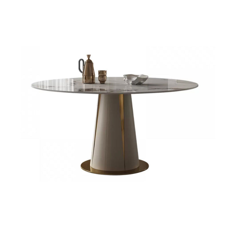 Kitchen Stone Round Dining Table Dining Room Pedestal Dinner Table