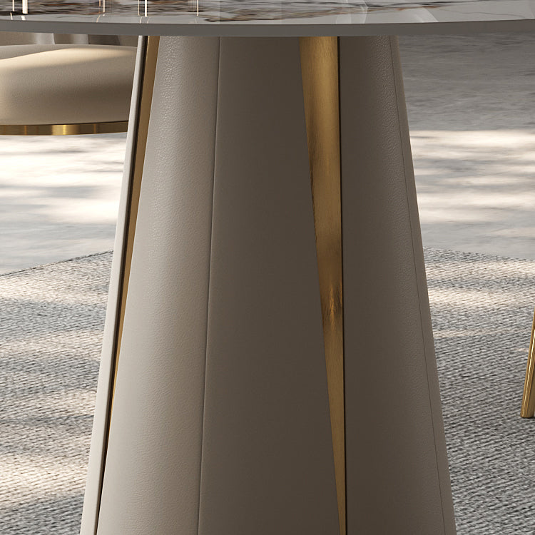 Kitchen Stone Round Dining Table Dining Room Pedestal Dinner Table