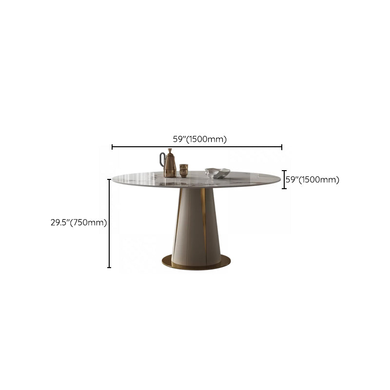 Kitchen Stone Round Dining Table Dining Room Pedestal Dinner Table