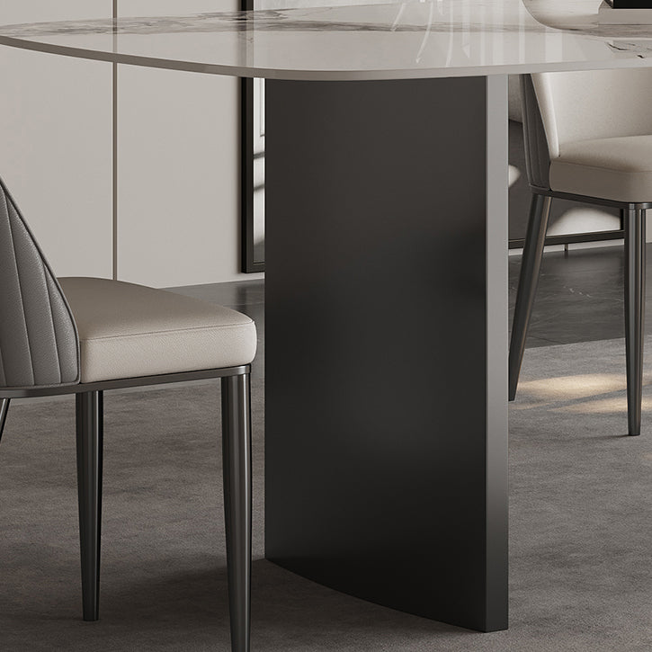 Stone Top Modern Dining Table Set 1/4/5/6 Pcs Dining Set with Padded Chairs