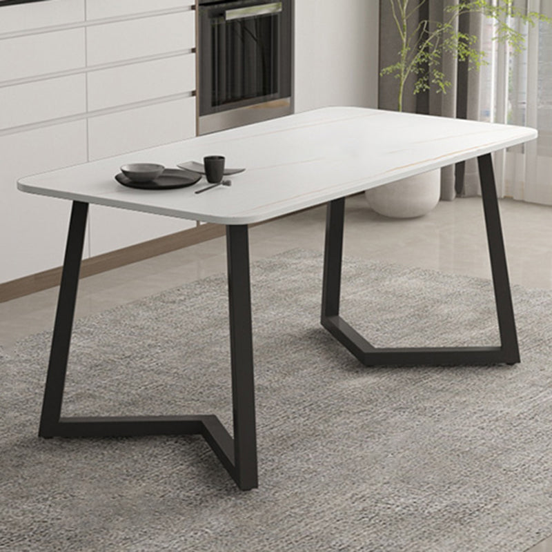 Modern Stone Rectangle Dining Table 1/2/5/7 Pieces Dining Set for Dining Room
