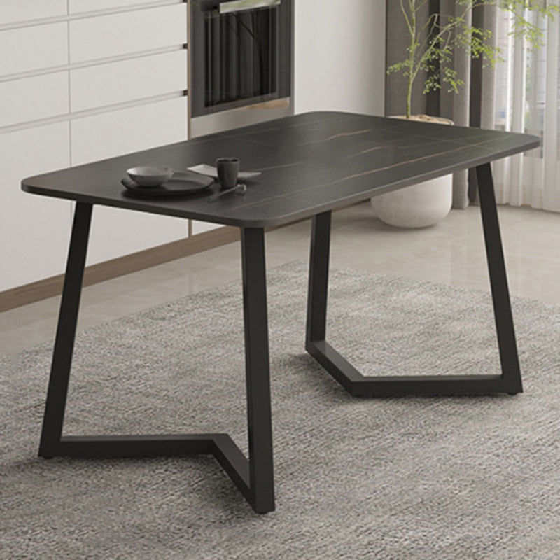 Modern Stone Rectangle Dining Table 1/2/5/7 Pieces Dining Set for Dining Room