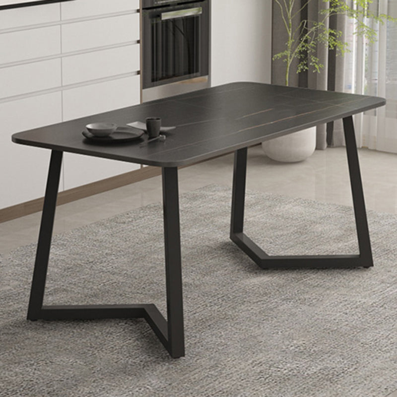 Modern Stone Rectangle Dining Table 1/2/5/7 Pieces Dining Set for Dining Room