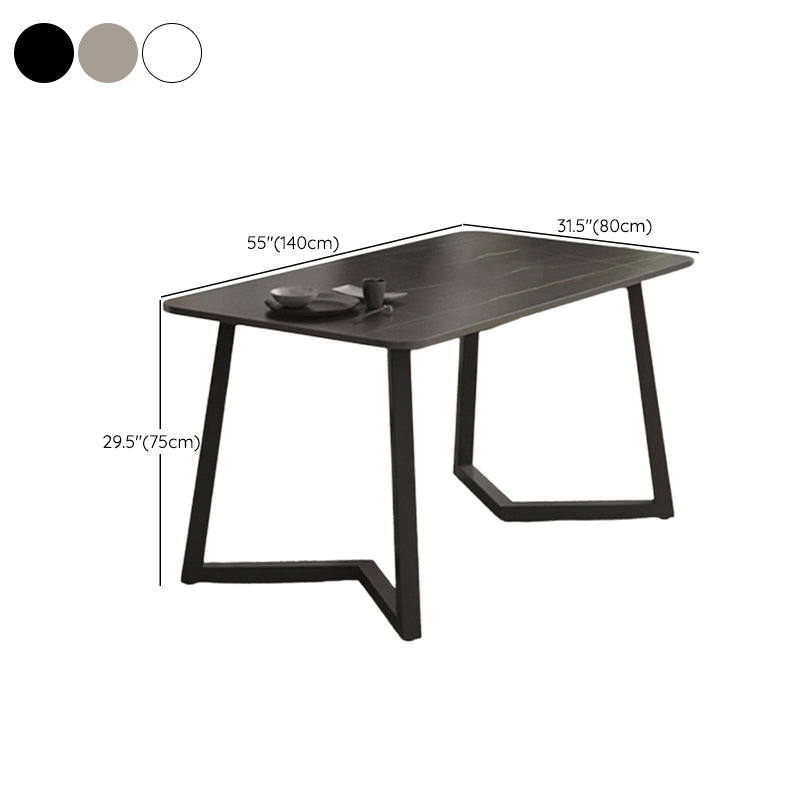 Modern Stone Rectangle Dining Table 1/2/5/7 Pieces Dining Set for Dining Room