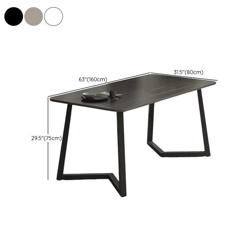 Modern Stone Rectangle Dining Table 1/2/5/7 Pieces Dining Set for Dining Room