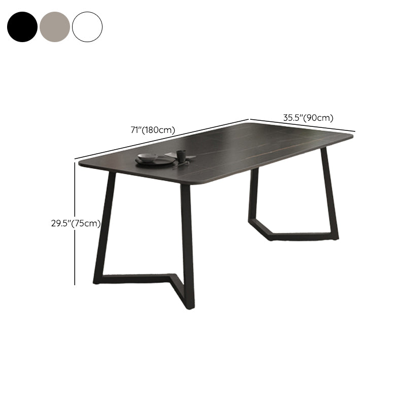 Modern Stone Rectangle Dining Table 1/2/5/7 Pieces Dining Set for Dining Room