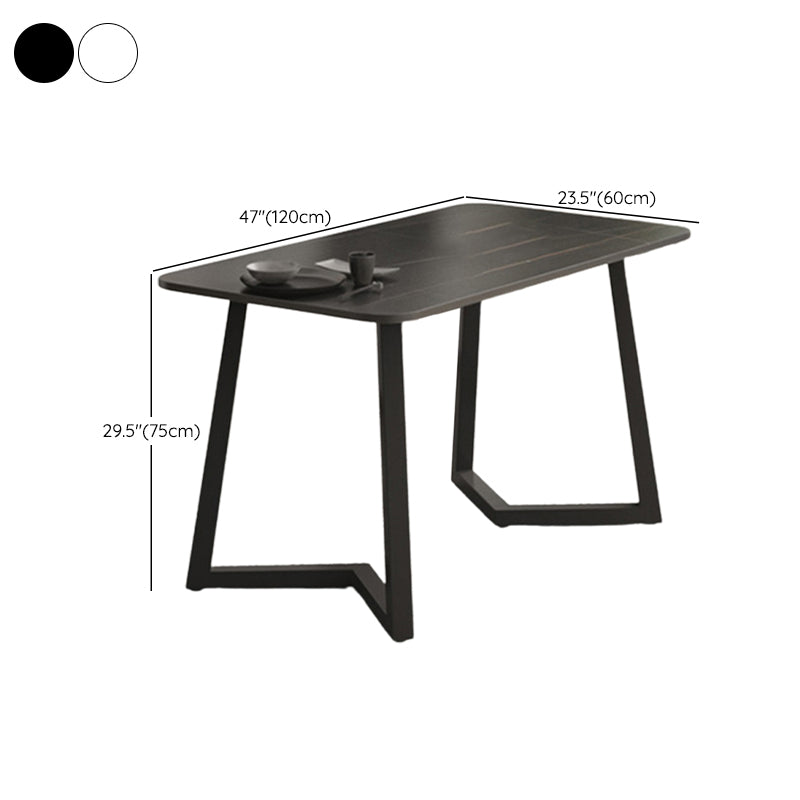 Modern Stone Rectangle Dining Table 1/2/5/7 Pieces Dining Set for Dining Room