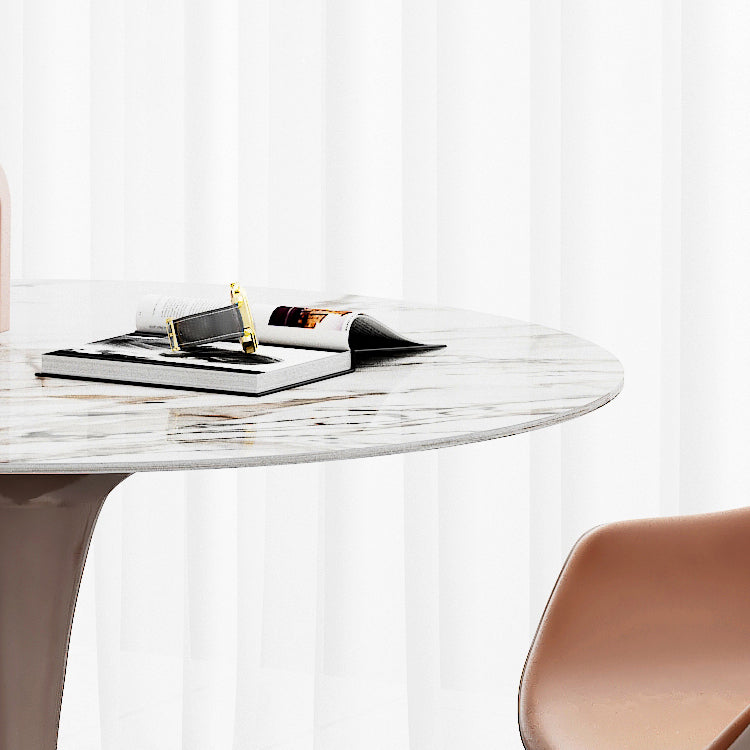 Round Dining Set with Solid Back Chairs 1/2/3 Pcs Stone Top Dinette Set for Kitchen