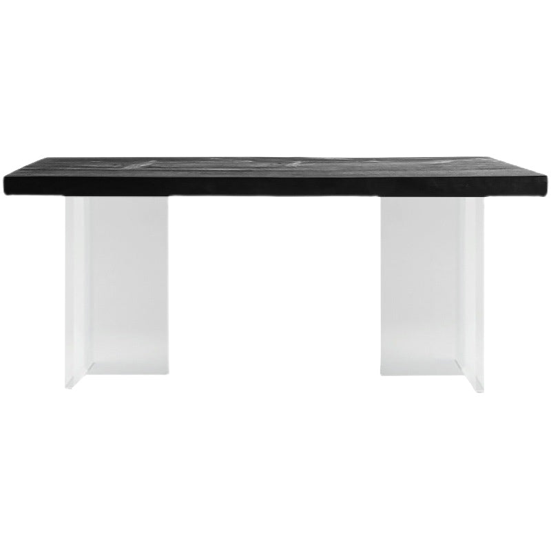 Industrial Solid Wood Furniture 1/5 Pcs Black Dining Room Table Set