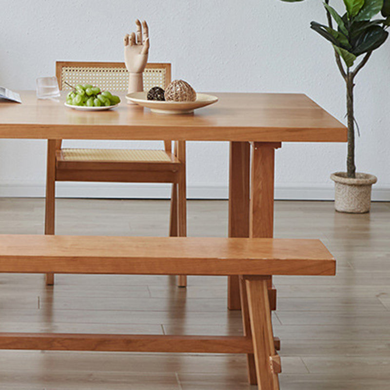 Solid Wood Furniture 1/4 Pieces Standard Height Dining Room Table Set