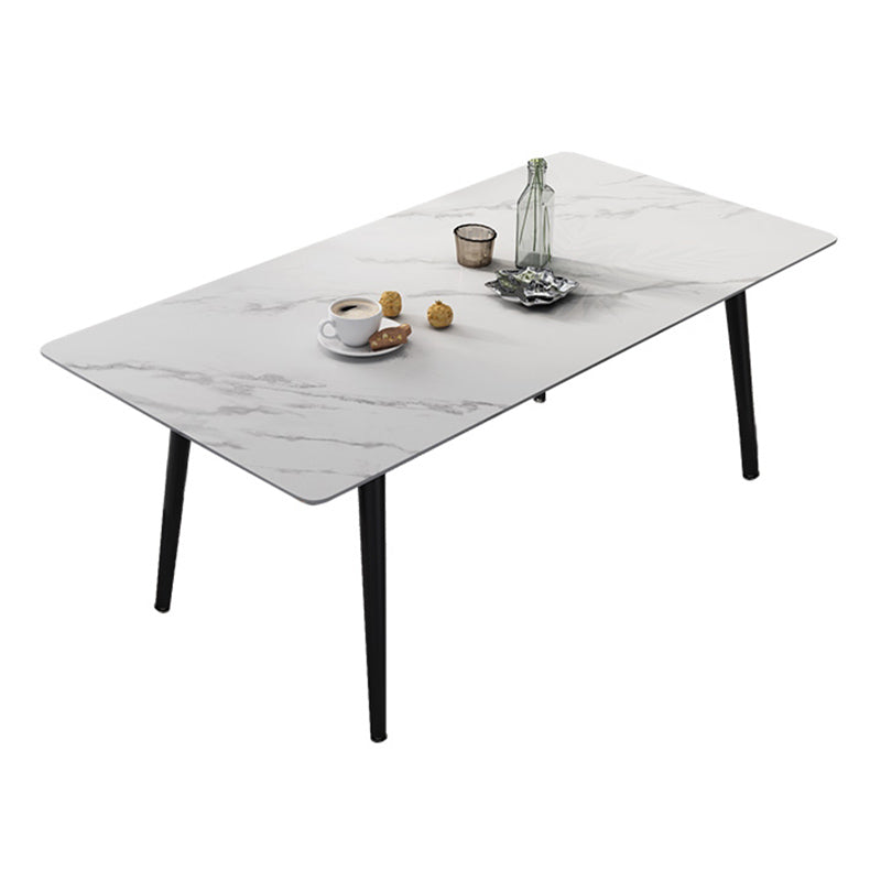 Modern Dinette Set with Solid Back Chairs 1/4/5/6/7 Pcs Stone Top Dining Table Set