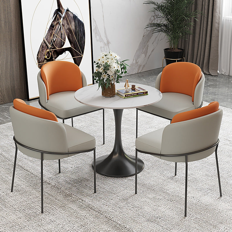 Modern Round Stone Dining Table 1/3/4/5 Pieces Dining Set for Dining Room