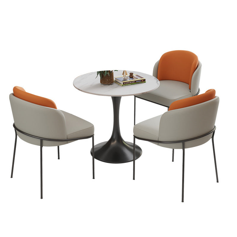 Modern Round Stone Dining Table 1/3/4/5 Pieces Dining Set for Dining Room